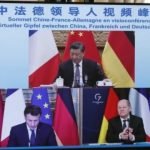 俄罗斯入侵乌克兰的军事行动持续了十三天后，法国总统马克龙、德国总理朔尔茨与中国国家主席习近平3月8日举行了视频峰会